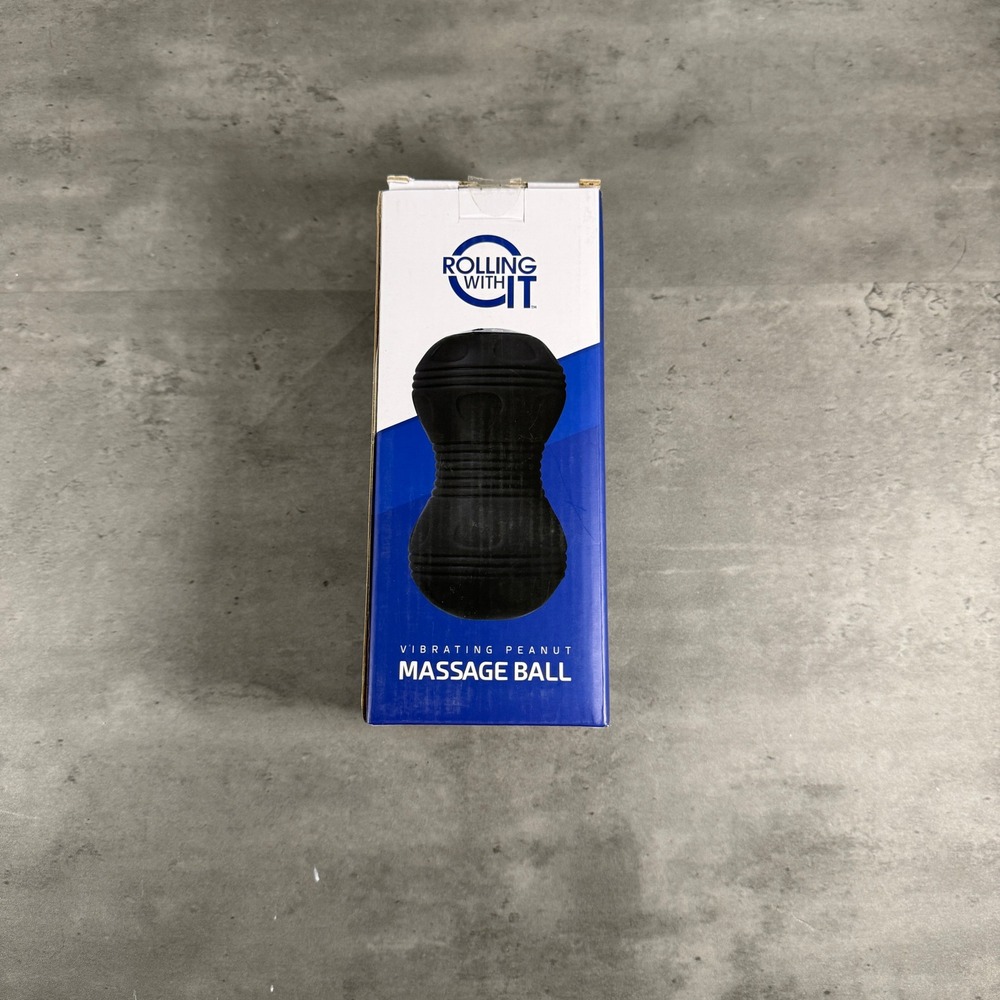 Rolling With It Vibrating Peanut Massage Ball Black Muscle Recovery NEW